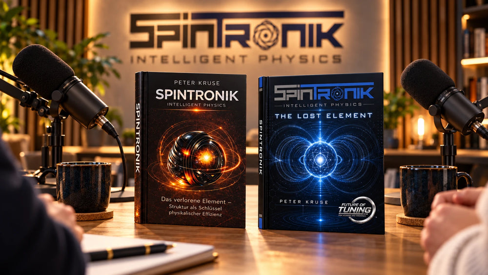 Die beiden Spintronik Bücher im Podcaststudio